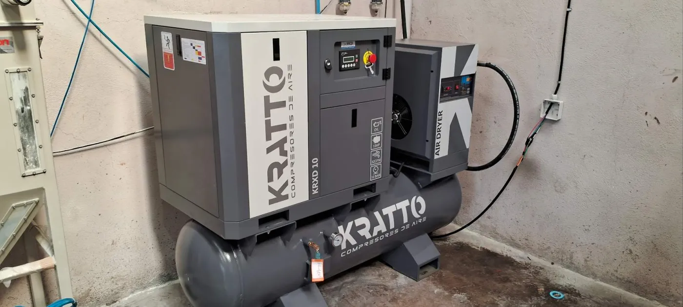 Compresor KRATTO instalado en faena